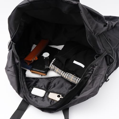 Logo Spark Boston Bag, Large Capacity 60L, 3-Way, Two-Tone Design, Travel Bag, 750kg Capacity, Black