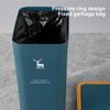 9L/12L Convenient Dog Proof Elk Print Trash Can Press Top Lid Bathroom Accessories