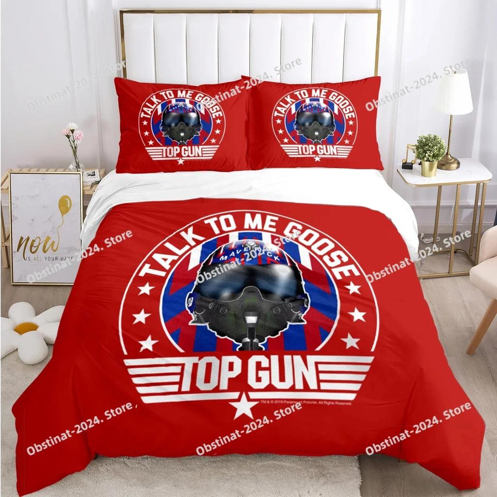Классический фильм Top Gun Пододеяльник Одеяло Комплекты постельного белья Мягкое Покрытие для одеяла и Наволочки для Подростков Мальчика ОдноспальныйДвуспальныйQueenKing