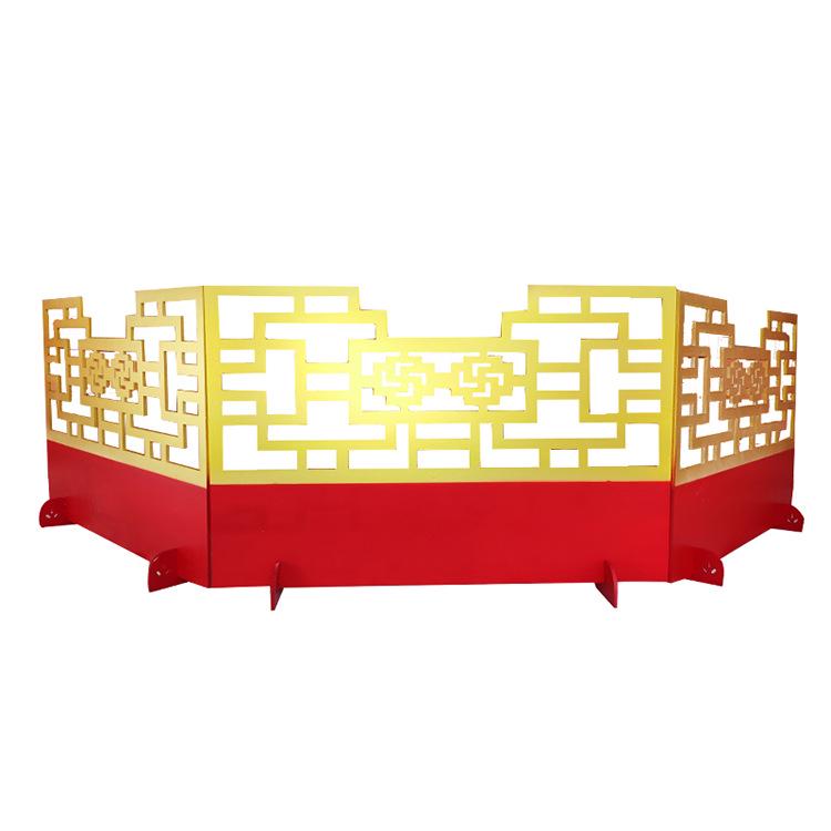 Ancient Style Chinese New Year 2026 Spring Festival Window Display and Mall Decoration with Fence Ornament