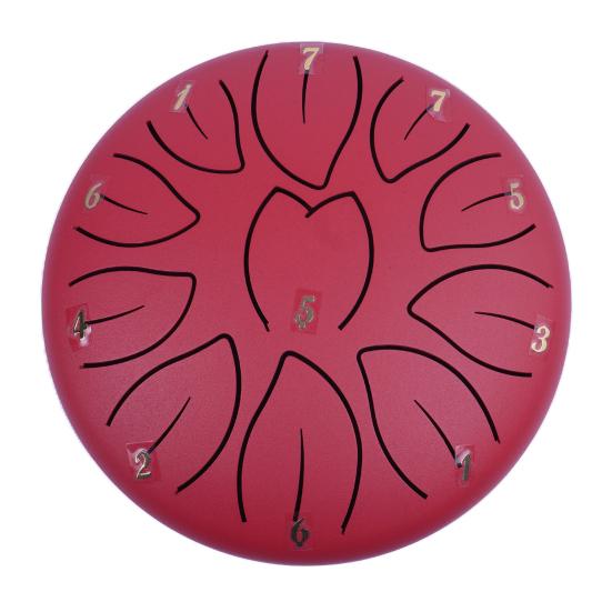 Стальной язычковый барабан 6 дюймов 11 тонов Эфирный дождевой барабанный инструмент для медитации йоги исцеления звуком хэндпан сталь с молоточками для начинающих перкуссионная рука