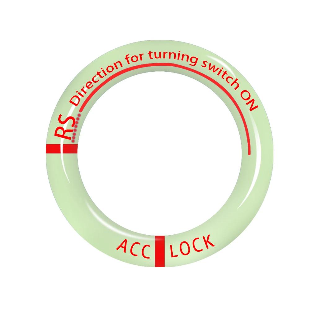 Luminous Car Ignition Key Ring Stickers Night Glowing Decoration Sticker Car Motorcycle 3D Sticker Decals Key Fluorescent Circle