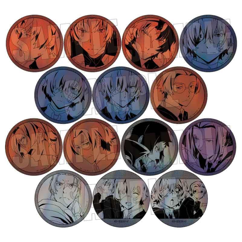 Bell House Bungo Stray Dogs Trading Hologram Can Badges 1 Box W57 x H57mm Tin "Dark Age" Approx.