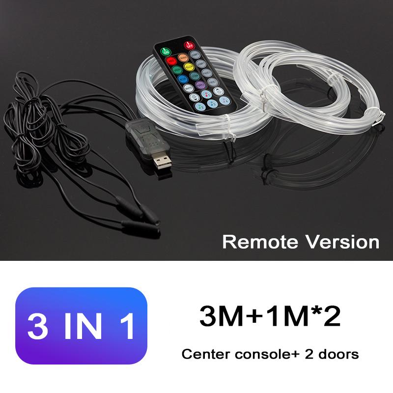 Автомобильная панель окружающего освещения с несколькими режимами RGB, универсальная светодиодная внутренняя лампа со скрытой полосой, атмосферная лампа