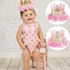 Cute Floral Jacobs Baby Crown Hairband Party Hat Birthday Headwear Photography Props