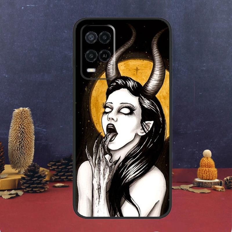 Чехол 'Женщина-дьявол' для Oppo A94 A74 A54 A15 A17 A57 A6 A5 Pro A16 A76 A96 A40 A60 A80 A18 A38 A58 A78 A98