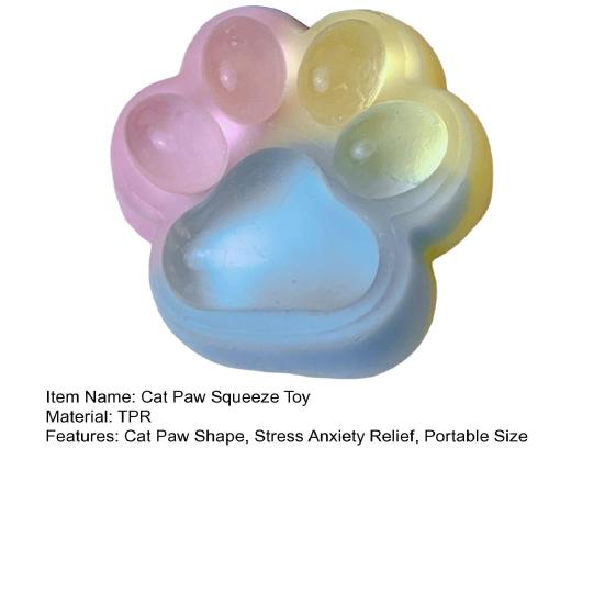 Прозрачная игрушка для снятия стресса с помощью кошачьей лапки, 3 цвета, сенсорная игрушка для детей