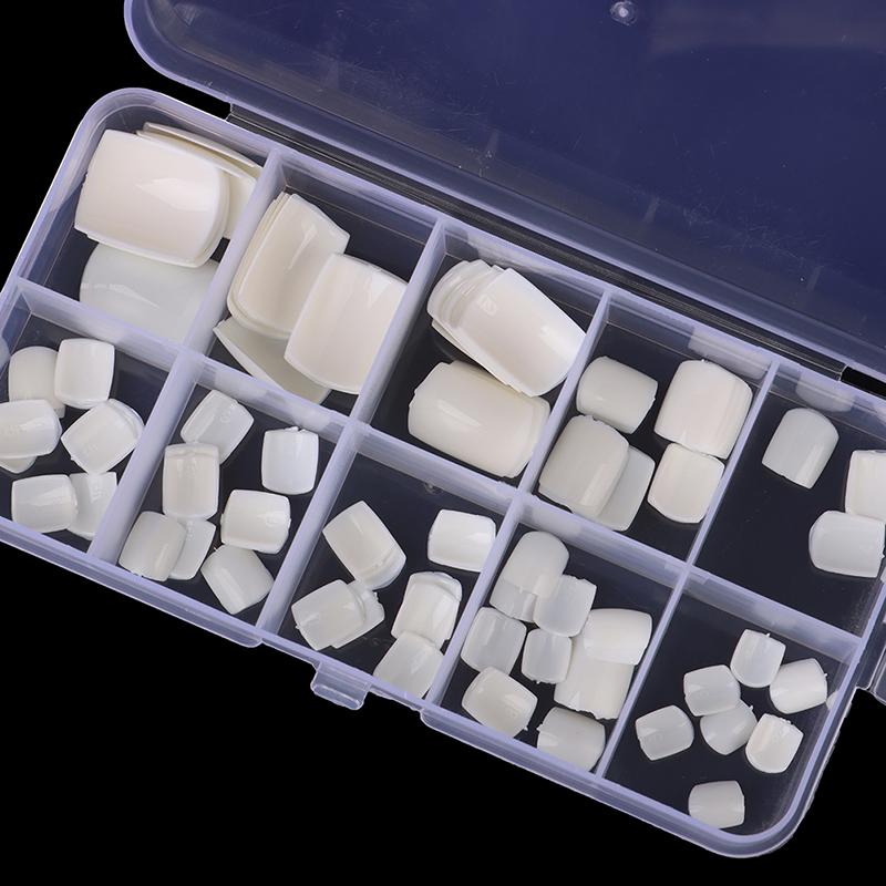 100 шт. Акриловые накладные ногти на ногах, накладные ногти, искусственный маникюр, украшение для ногтей