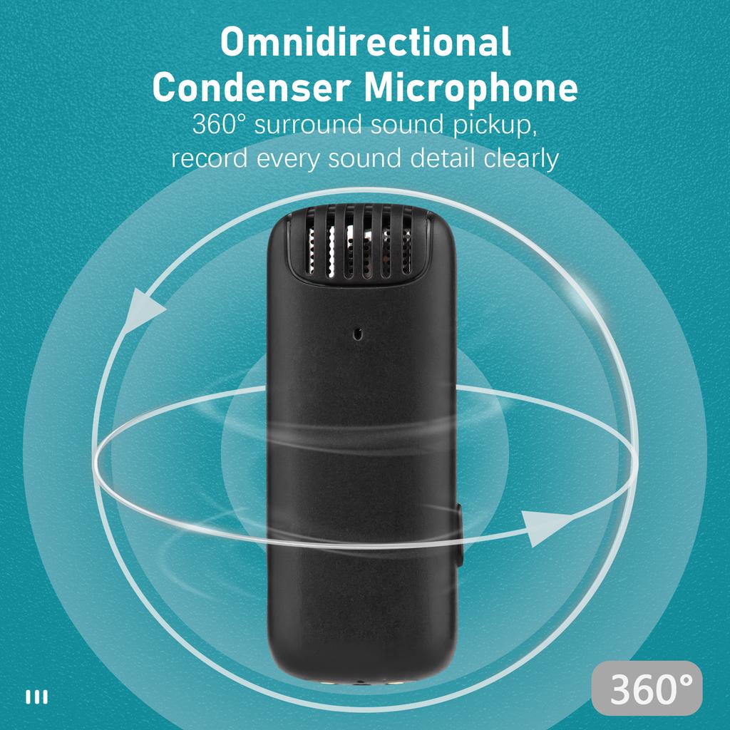 Портативная беспроводная микрофонная система OneTriggerTwo с 1 приемником и 2 микрофонами-клипонами, 20 м