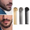 Pocket Beard Comb,Hairdressing Comb,Skull Pattern Hair Styling Mustache Shaping Oil Hair Comb