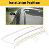 BLACK ROOF TRIM TOP MOLDING FOR Set Toyota 2007-2011 Yaris 7555152160 Sedan