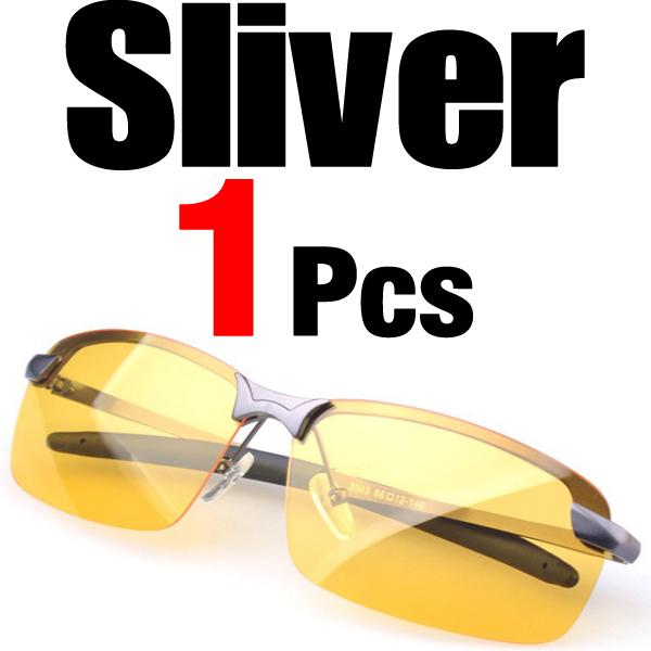 MNFT Men's Silver/Black Alloy Frame Driving Outdoor Sport Fishing Glass Night Version
