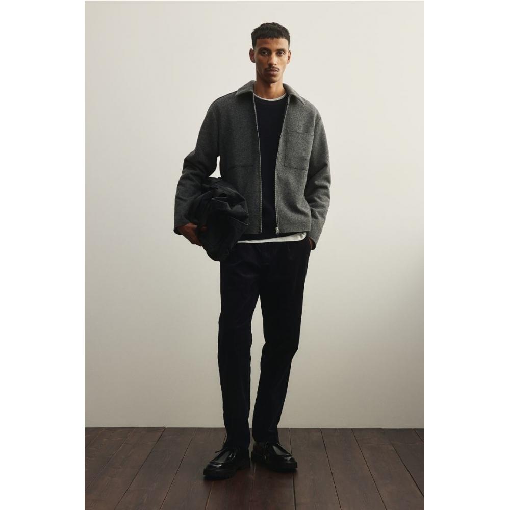 Куртка HM Zip Up Regular Fit Темно-серый