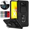 Для Xiaomi Poco X3 Pro Чехол Броня Автомобильный Магнитный Держатель Чехлы для Телефонов Для Poco X3 NFC X 3 Pro X3Pro Слайд-Камера Защитная Задняя Крышка
