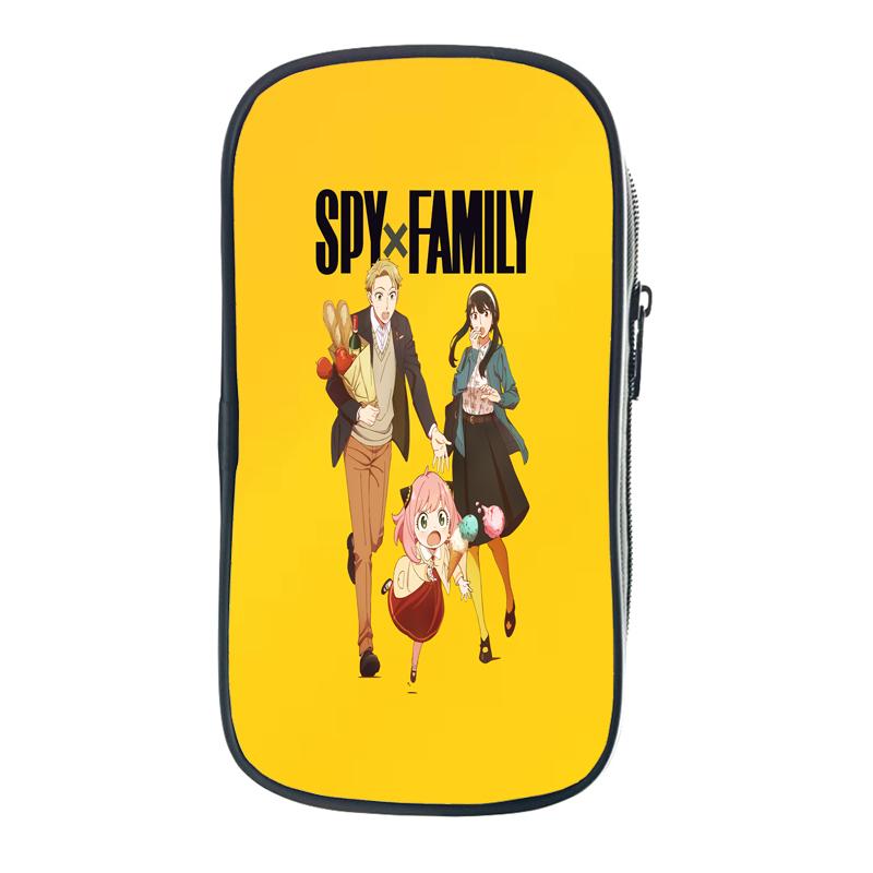 Семейный портативный пенал Spy X с героями мультфильмов Anya Forger, детская канцелярская сумка, большая вместительная сумка для хранения, школьная сумка-карандаш