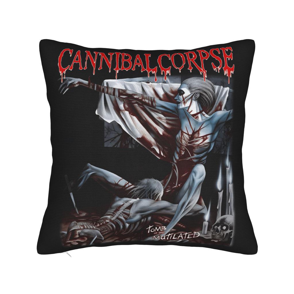Pillow Case Death Metal Band Cannibal Corpse Soft  Pillow Cover For Sofa Home Decoration Retro Trendy Pillowcases