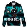 5 цветов Убийство Дронов Аниме Толстовка Tie Dye Толстовка Уличная одежда Толстовка с капюшоном с мультяшным принтом Мужчины Женщины Косплей Спортивные пуловеры
