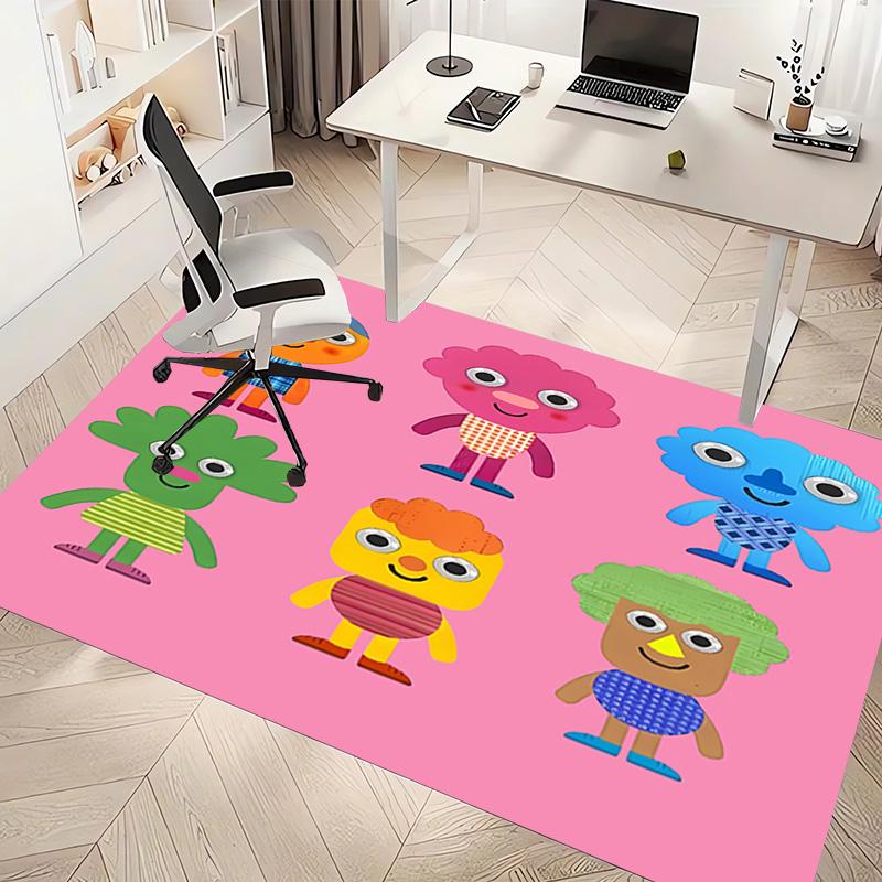 1pc Super Simple Songs Print Area Rug - Soft, Washable Non-Slip Indoor Mat, Living Room, Home Office Decorative Rug,Office Decorative