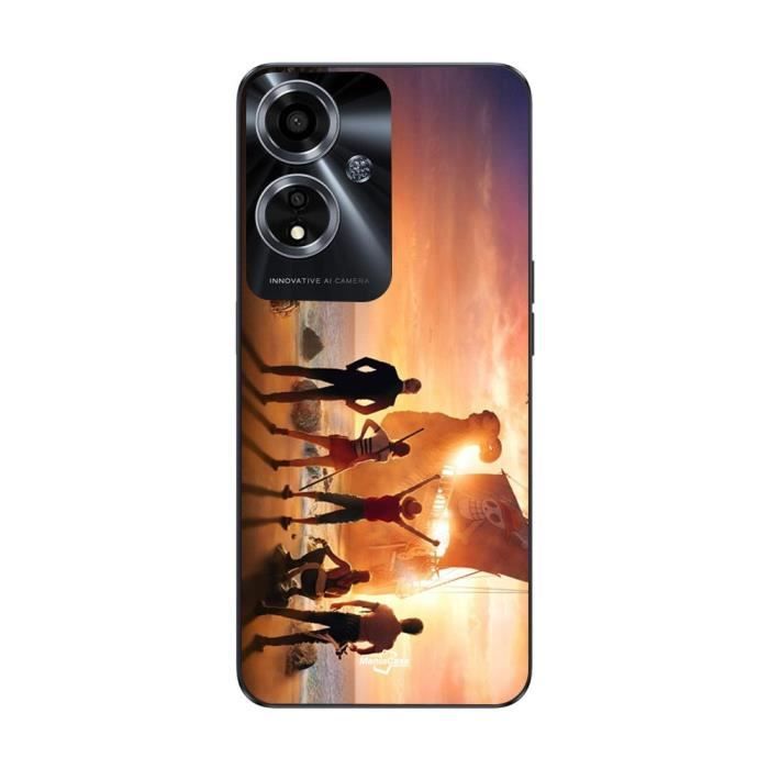 Coque - MANIACASE - Oppo A59 5G - Noir - Souple - Motif one piece