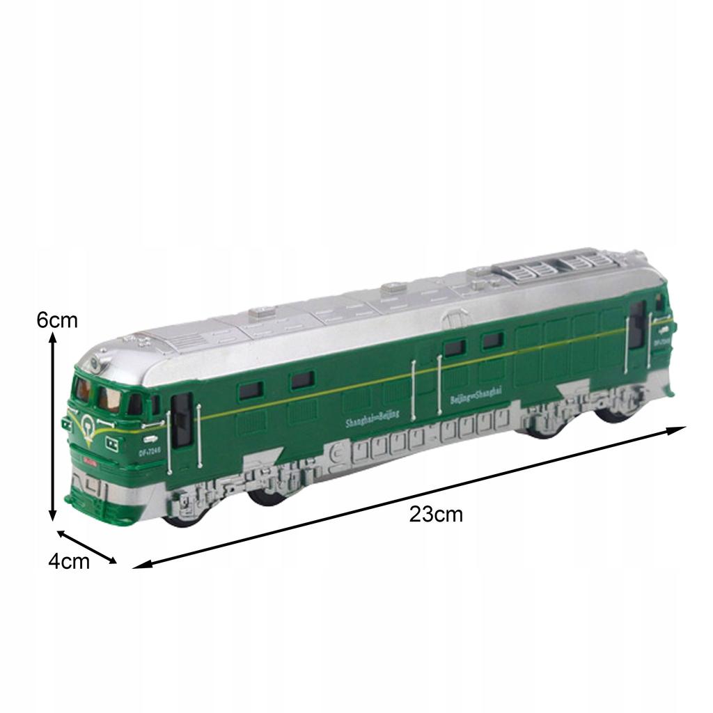 Zestaw 4 Sztuki Lokomotywa Klasyczna Dźwięki Światła Efekty Model 23 Cm