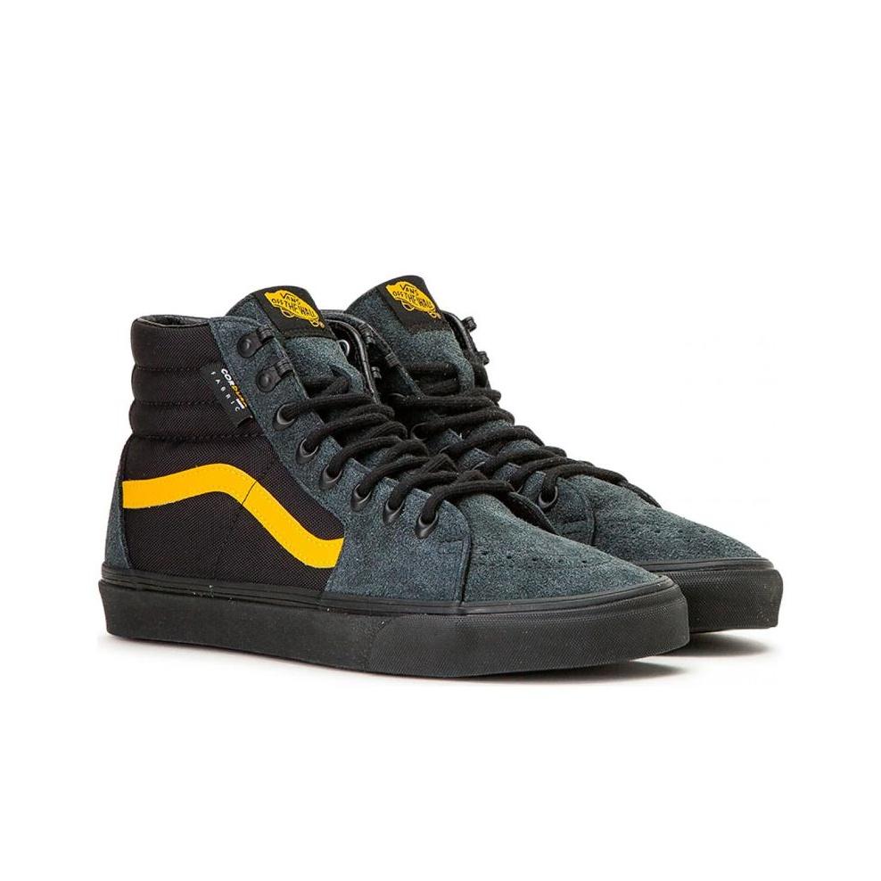 Vans Sk8 Cordura Высокие кеды для скейтбординга Унисекс Кроссовки Черный Желтый VN0A4BV60IV1