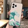 Phone Case For iphone 17 Pro Max 17 Pro Air 16 15 14 13 Pro Max 15 16 Pro 15Plus Wave Art Japanese Green Illust
