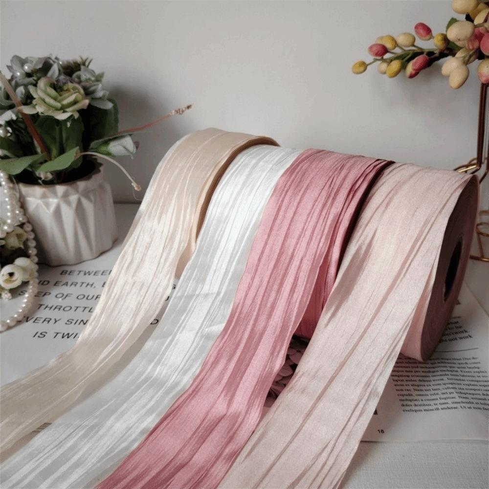 DIY Packaging Ribbon 5-Yard Gift Wrapping Ribbon Korean Pleated Ribbon Jewelry Display Packaging