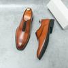 Fashion New Fashion Men's Slip-on Business Leather Shoes Evening Shoes Gentlman Dress Shoes Elegant Wedding Shoes Footwear Zapatillas