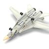 1:72 Scale F-14 Tomcat Fighter Jet Model - White & Black Abs Plastic Aircraft With Detailed Design, 10.24Inch Length