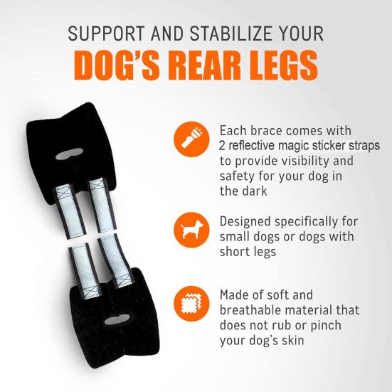 Dog Canine Rear Leg Hock Joint Brace Compression Wrap Dog Leg Sleeve for ACL CCL Injury Sprain Protection Arthritis Relief