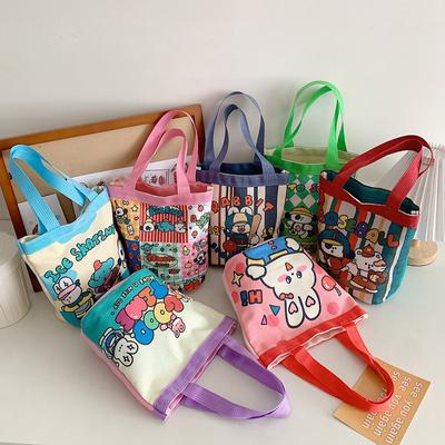 Повседневная холщовая сумка-ведро Tote женские сумки с рисунком из мультфильма сумка для обеда сумка-шоппер школьная сумка