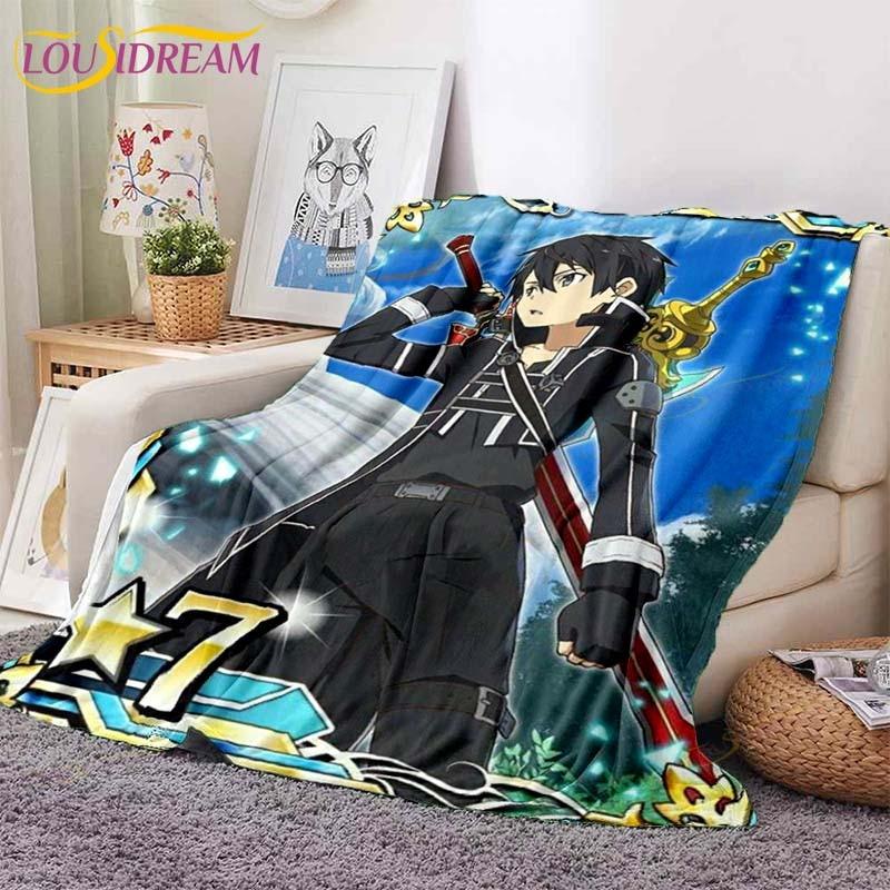 Одеяло Asuna Sword Art Online, одеяло для дивана-кровати, супер мягкое теплое одеяло, флисовое одеяло