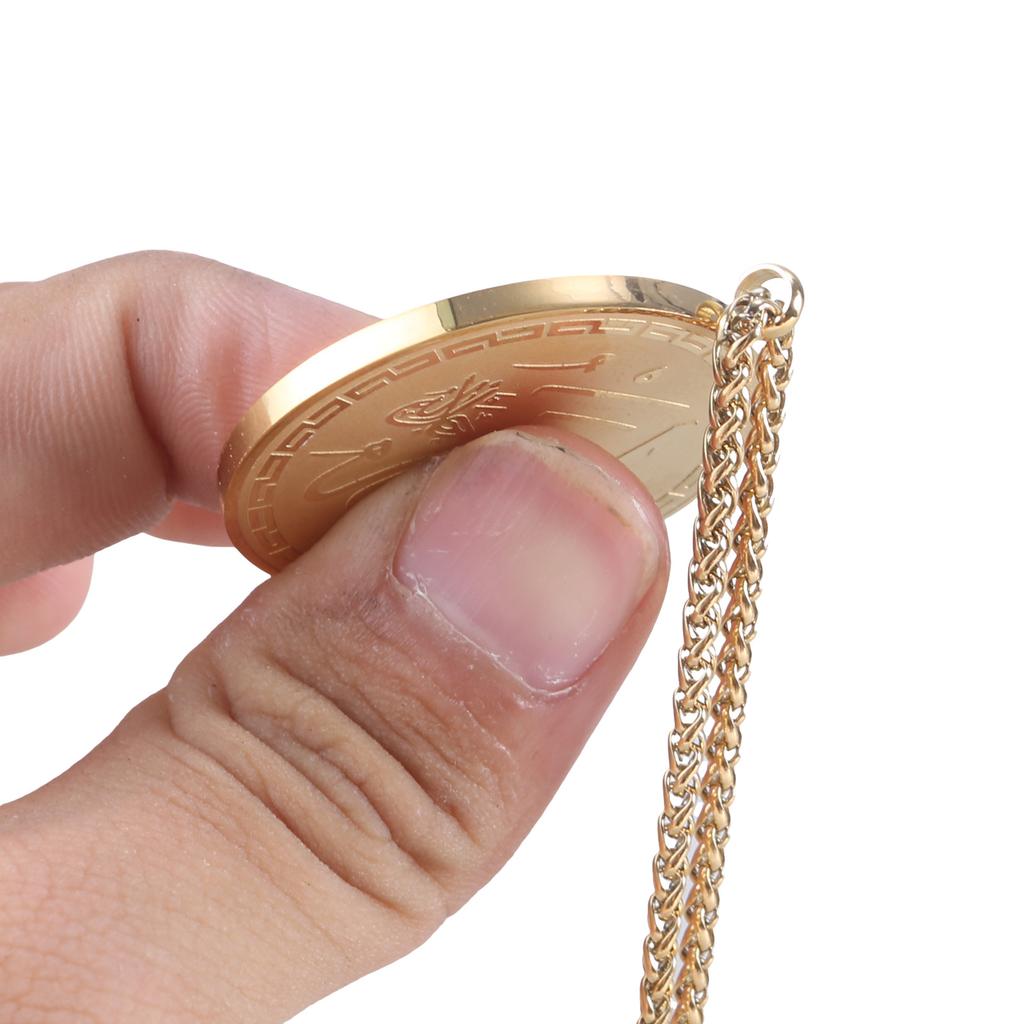 Персонализированное ожерелье Аят аль-Курси, кулон с арабской каллиграфией, цепочки для шеи, ювелирные изделия, простая цепочка для свитера для женщин, девушек