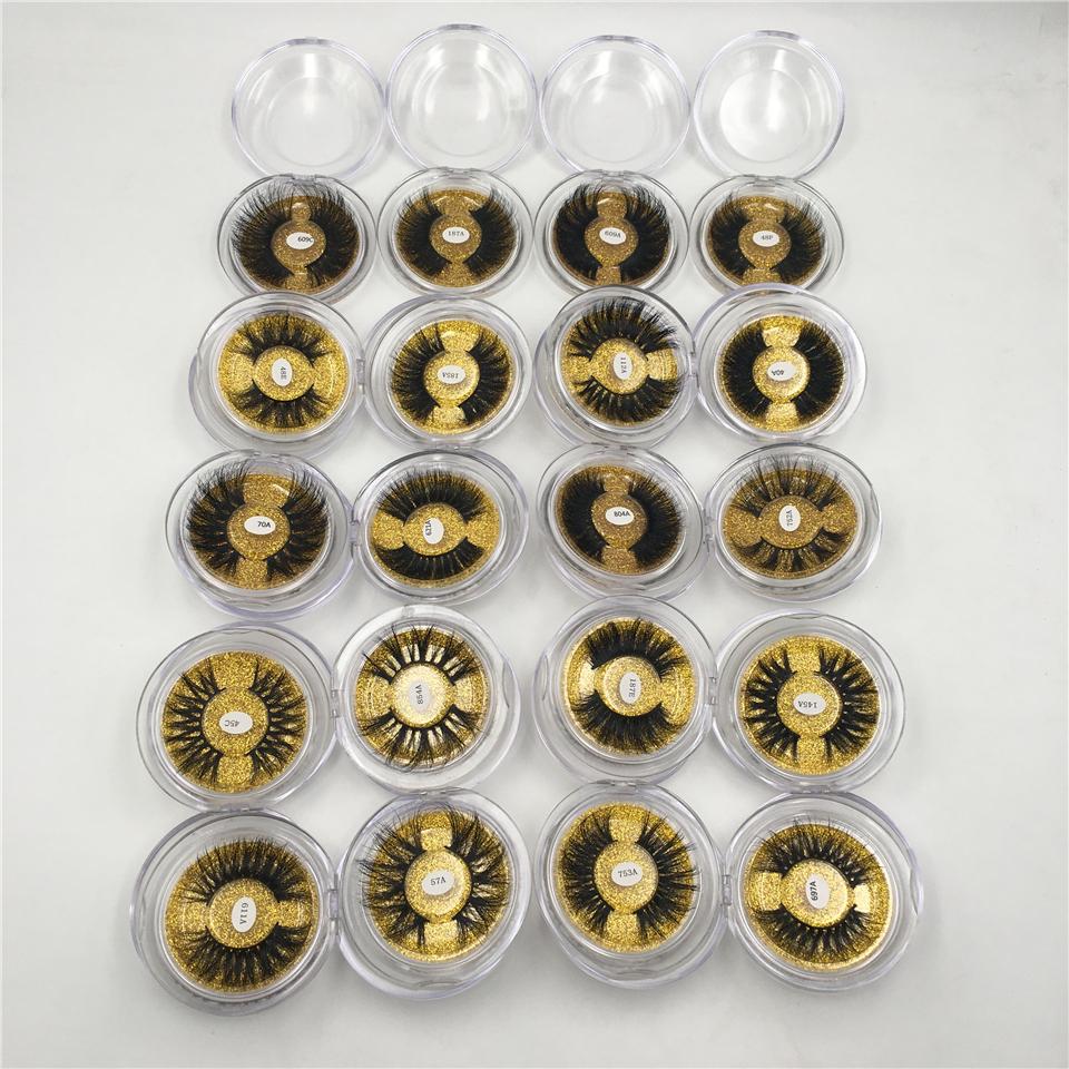 RED SIREN 25mm Mink Eyelashes Dramatic Long Natural Lashes Handmade 25 mm 3d Mink Lashes Make Up Vendors Fake Eyelashes