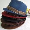 Summer Children Sun Hat Vintage Boys Western Cowboy Hats Kids Wide Brim Jazz Cap