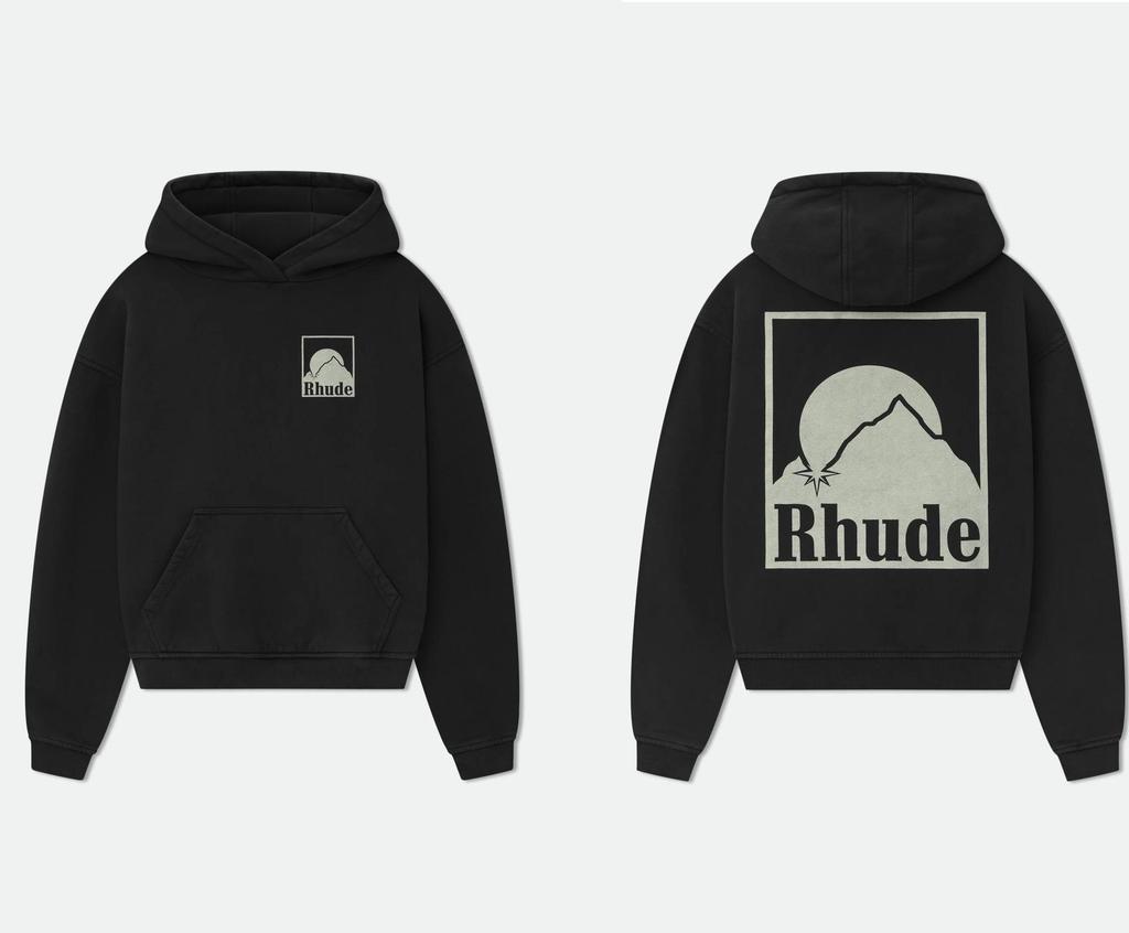 Толстовка с капюшоном RHUDE 25SS Геометрическая - Модная мужская куртка в европейском и американском стиле