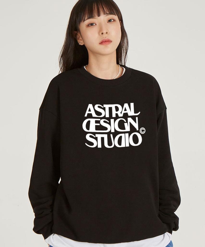 ASTRAL PROJECTION Astral Design Studio Waffle Terry Sweatshirt_Black