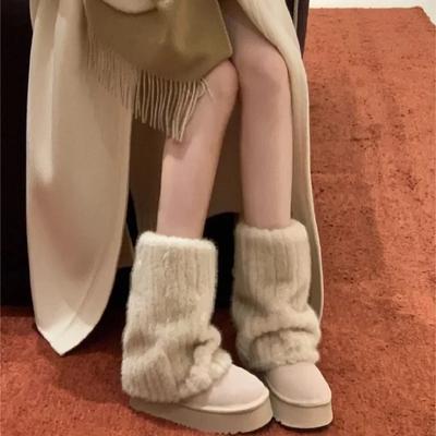 Женские модные плюшевые зимние ботинки, теплые, с толстой подошвой, нескользящие, корейские, простые, повседневные, короткие ботинки Zapatos De Mujer 2024