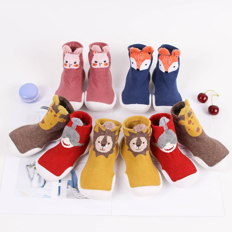 Baby Toddler Shoes Baby Shoes Non-slip Fox Tiger Thickening Shoes Sock Floor Shoes Foot Socks Animal Style
