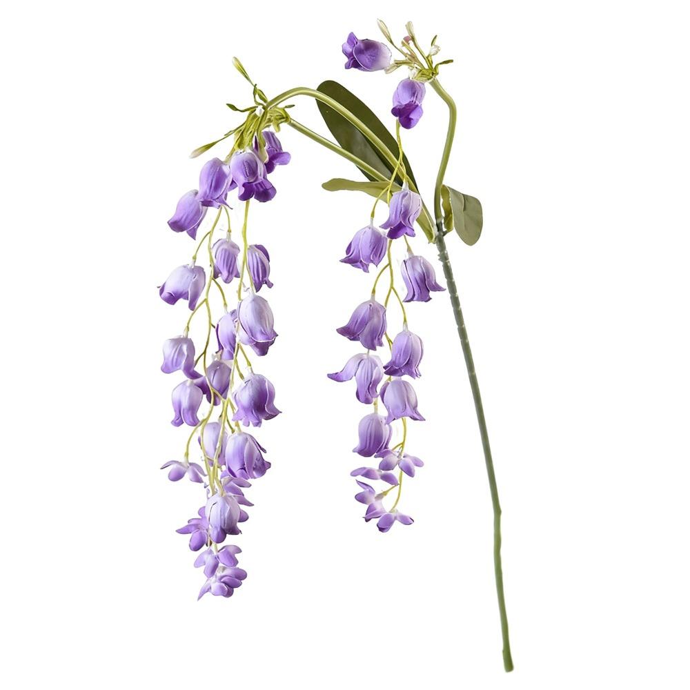 108СМ Искусственные цветы глицинии Шелковый материал Подвесной дизайн Искусственные цветочные растения Зеленый цвет Гирлянда