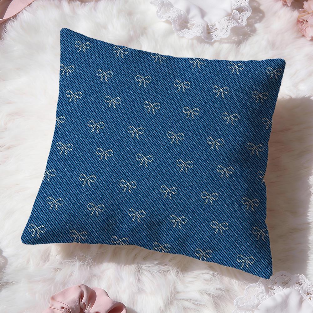 Denim Texture Cushion Cover Premium Comfort Reversible Pillow Cove Two in One Design for Any Room Car Interior