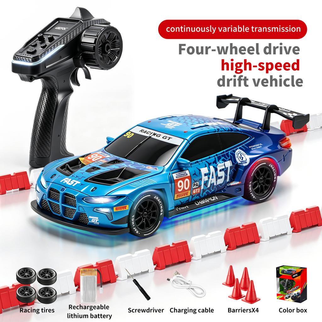 4DRC 1/43 4WD RC Drift Car 2.4GHz High Speed Remote Control Racing Car Desktop Mini Cars Cars for Boys Kids Toy Birthday Gift H6