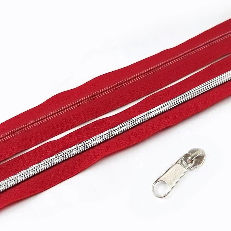 3/5/10 м 5# Нейлоновая тесьма-молния со слайдером Сумки Одежда Ремонт молний Пластиковая спиральная молния DIY Одежда Замена Швейные аксессуары