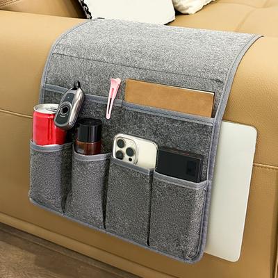 Подвесная сумка для хранения, органайзер для подлокотника дивана с 6 карманами, простая установка, органайзер для дивана-реклайнера, держатель для пульта дистанционного управления