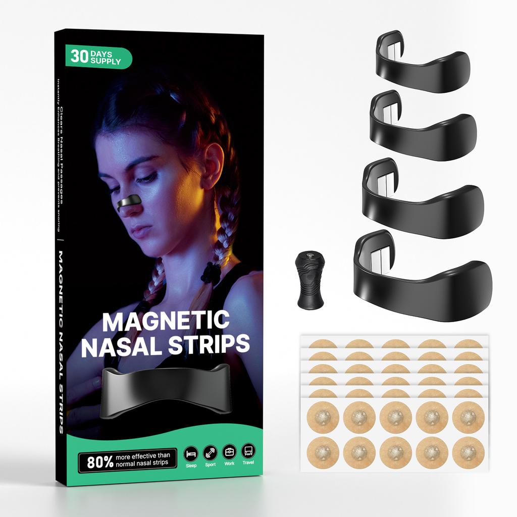 New Magnetic Nasal Strips Breath Aid Intake Compatible Anti Snoring Strips Hypoallergenic Breathing Support for Night Use