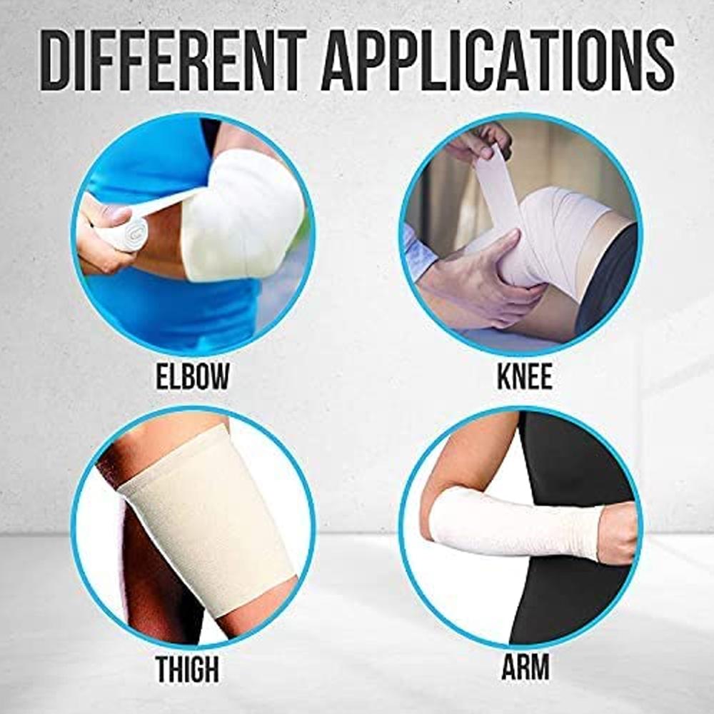 1 Roll Elasticated Tubular Support Bandage - Light To Moderate Compression For Large Arms, Knees, Legs | Reusable Stockinette Tu