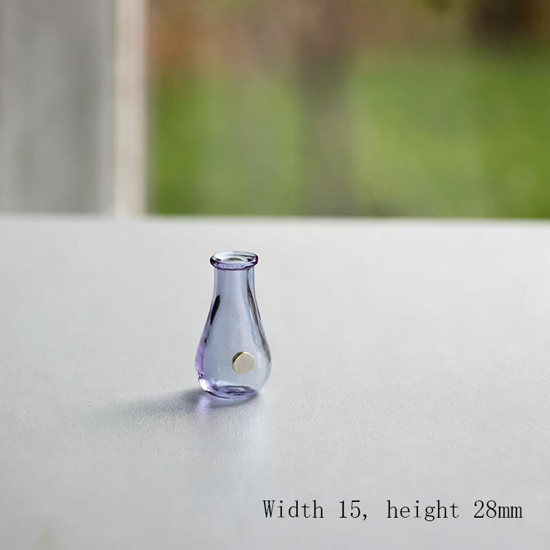 Mini Glass Vase Fridge Magnet with 3D Micro Landscape for Home Office Decoration