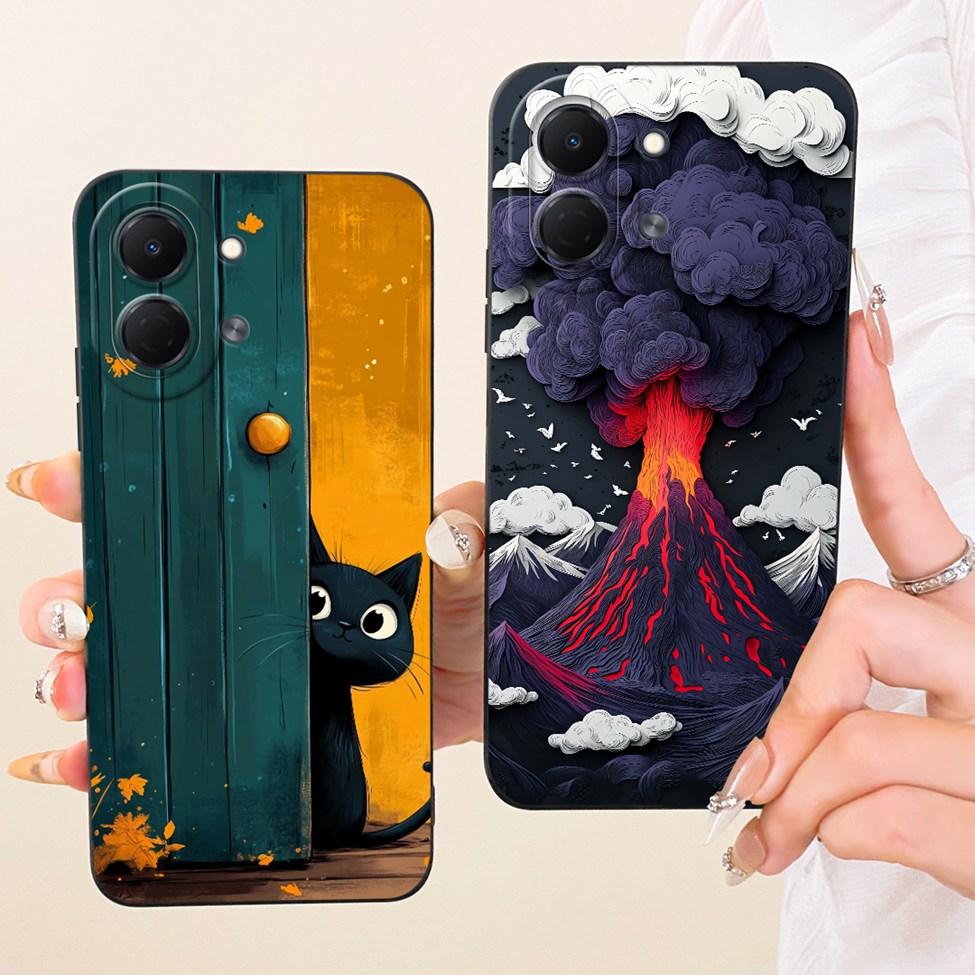 Чехол для телефона Tecno Spark Go 3 KN3 Чехол для Techno Spark Go 3 Корпус Эстетичный Роскошный Модный Цветы Кавайный Милый Расписной