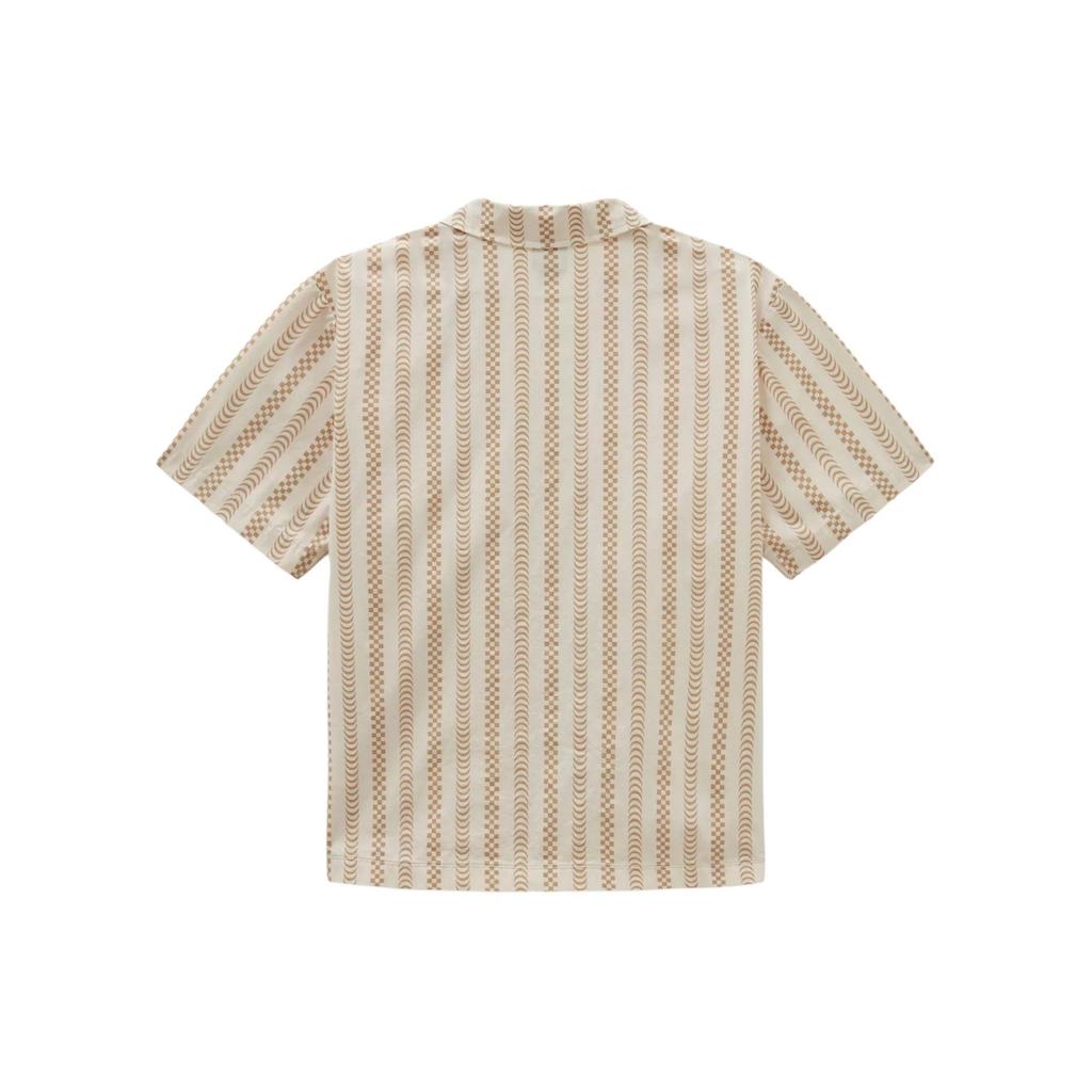 Vans X Spitfire Полосатая однобортная повседневная рубашка с коротким рукавом Женские рубашки Off-White VN000G3NDJR