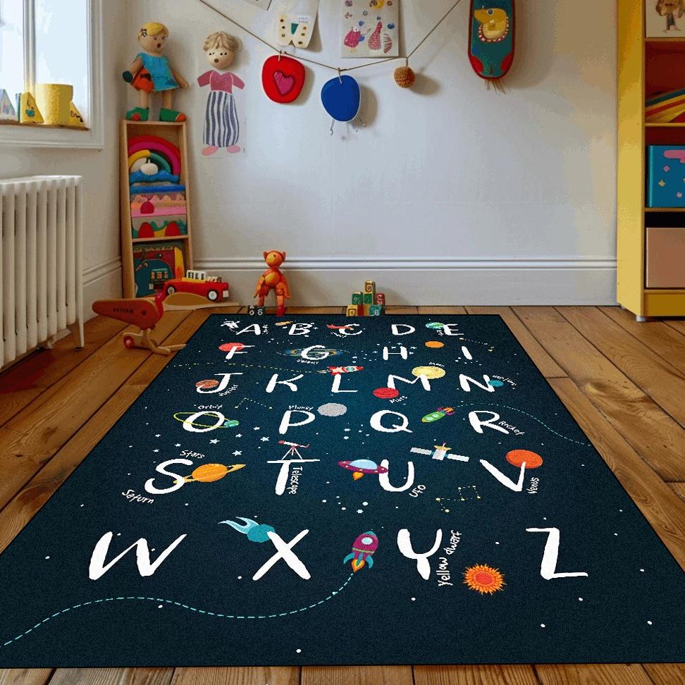 Cartoon Alphabet Hopscotch Carpet Carpets for Living Room Bedroom Floor Mat Large Area Rugs Children's Room Decor Anti-slip Rug